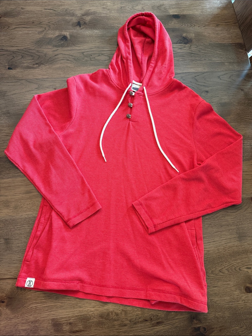 Holloway Men's Medium Red Textured Hooded Shirt
